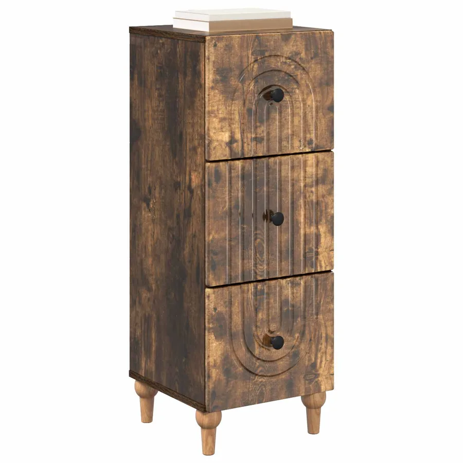 Armoire à tiroirs Chêne fumé 33 x 34,5 x 90 cm - 3