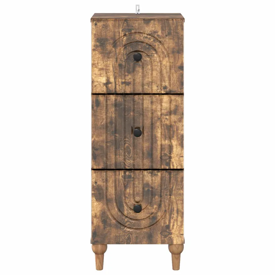 Armoire à tiroirs Chêne fumé 33 x 34,5 x 90 cm - 6