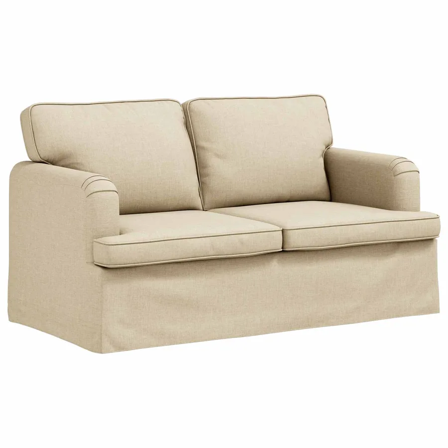 Ensemble de Canapés 2 pcs Crème 144 x 80 x 85 cm tissu - 5