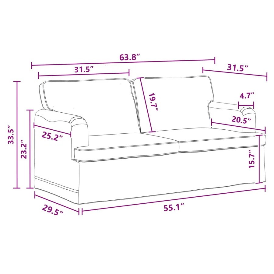 Ensemble de Canapés 2 pcs Gris foncé 162 x 80 x 85 cm tissu - 12