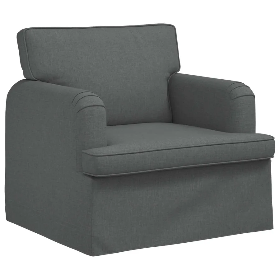 Ensemble de Canapés 2 pcs Gris foncé 162 x 80 x 85 cm tissu - 4