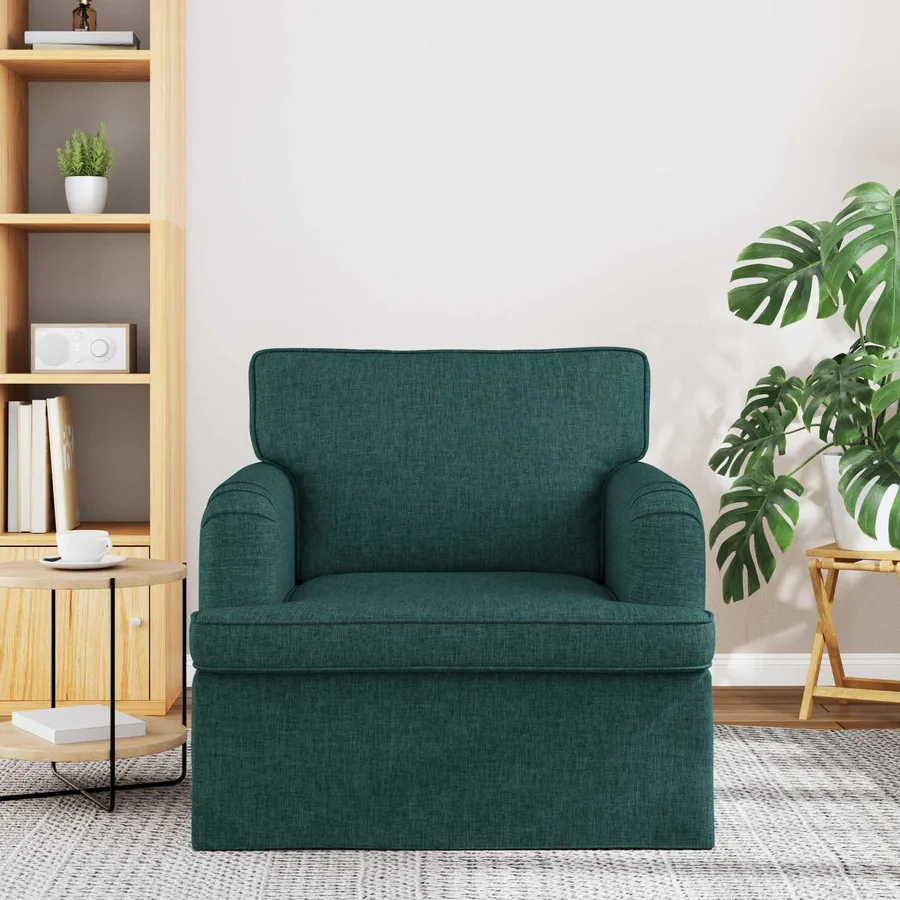 Canapé Vert foncé 84 x 80 x 85 cm tissu - 3