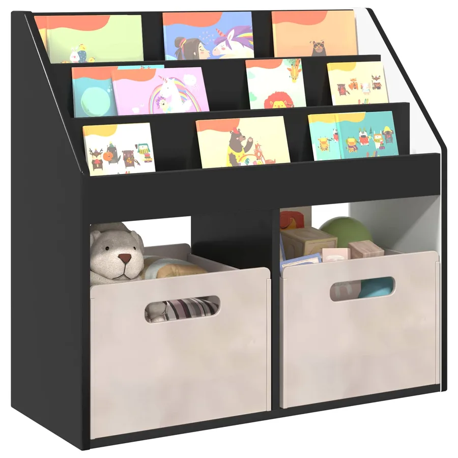 Bibliothèque pour enfants Noir 72,5 x 29,5 x 69 cm - 3