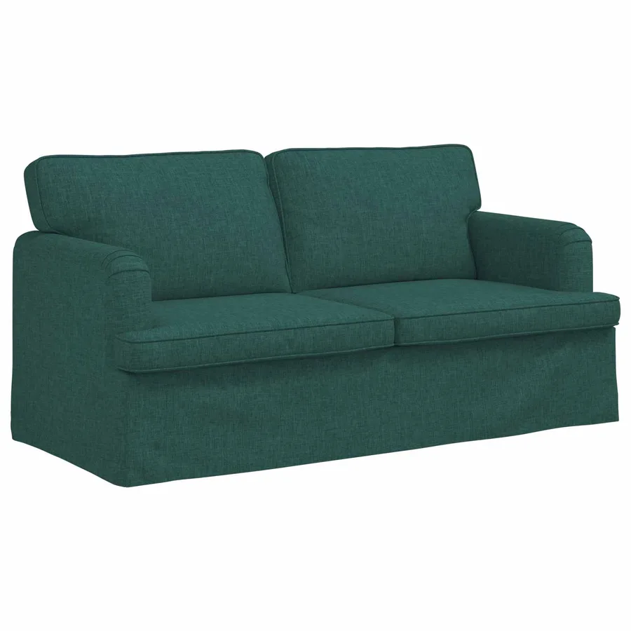 Ensemble de Canapés 2 pcs Vert foncé 162 x 80 x 85 cm tissu - 5