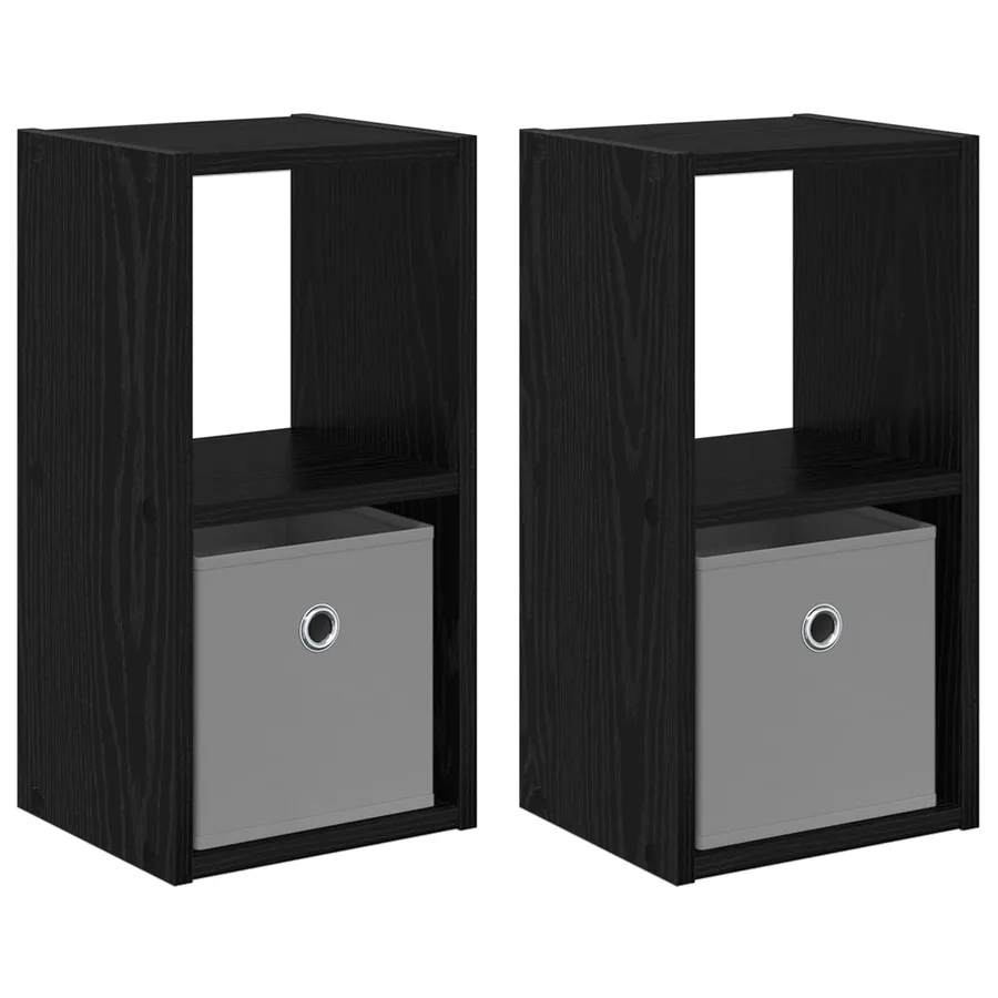 Table de chevet 2 pcs Chêne noir 25,5 x 22 x 49,5 cm - 2