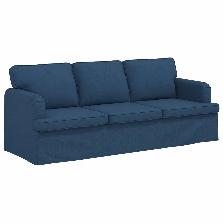 Ensemble de Canapés 2 pcs Bleu 201 x 80 x 85 cm tissu - 5