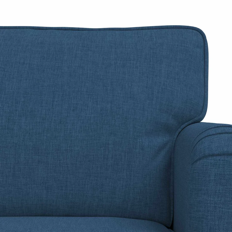 Ensemble de Canapés 2 pcs Bleu 201 x 80 x 85 cm tissu - 6