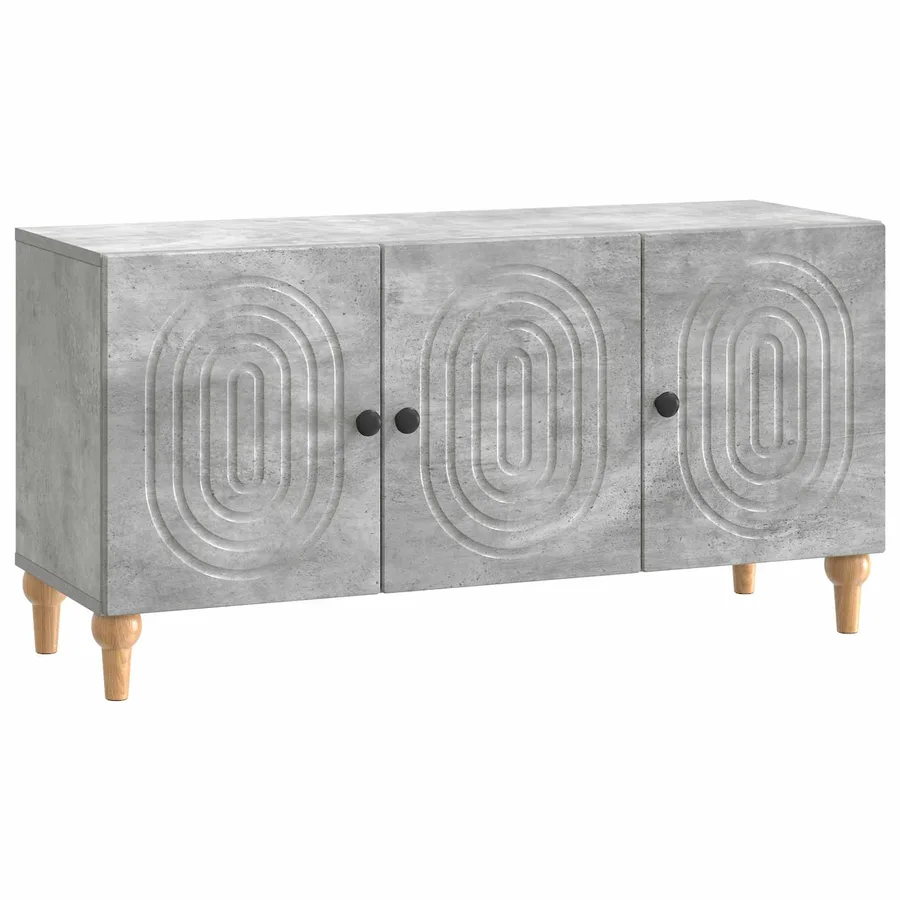 Meuble TV Gris béton 99 x 34,5 x 50 cm Bois d'ingénierie - 2
