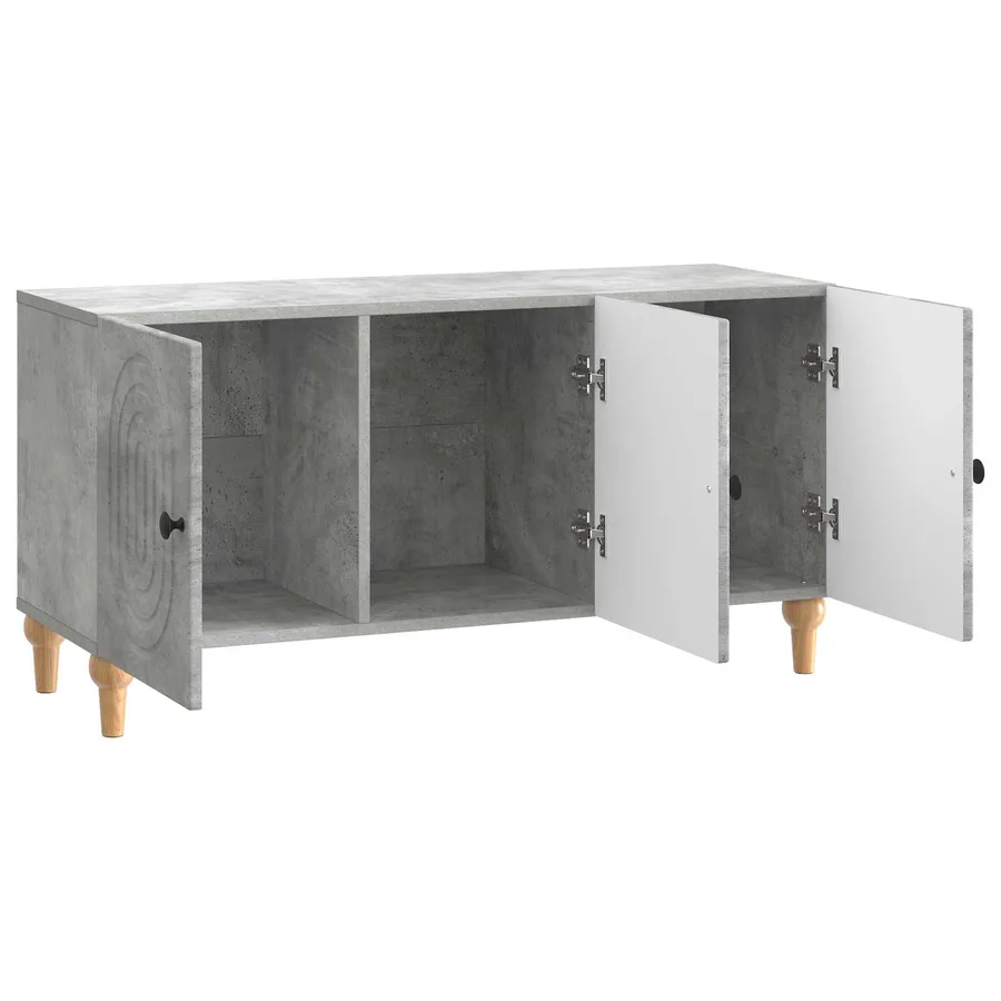Meuble TV Gris béton 99 x 34,5 x 50 cm Bois d'ingénierie - 5