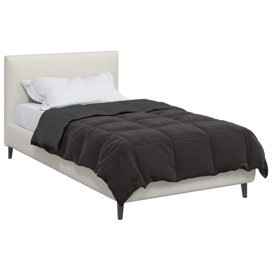 Duvet complet toute l'année Anthracite 140 x 200 cm Microfibre - 3