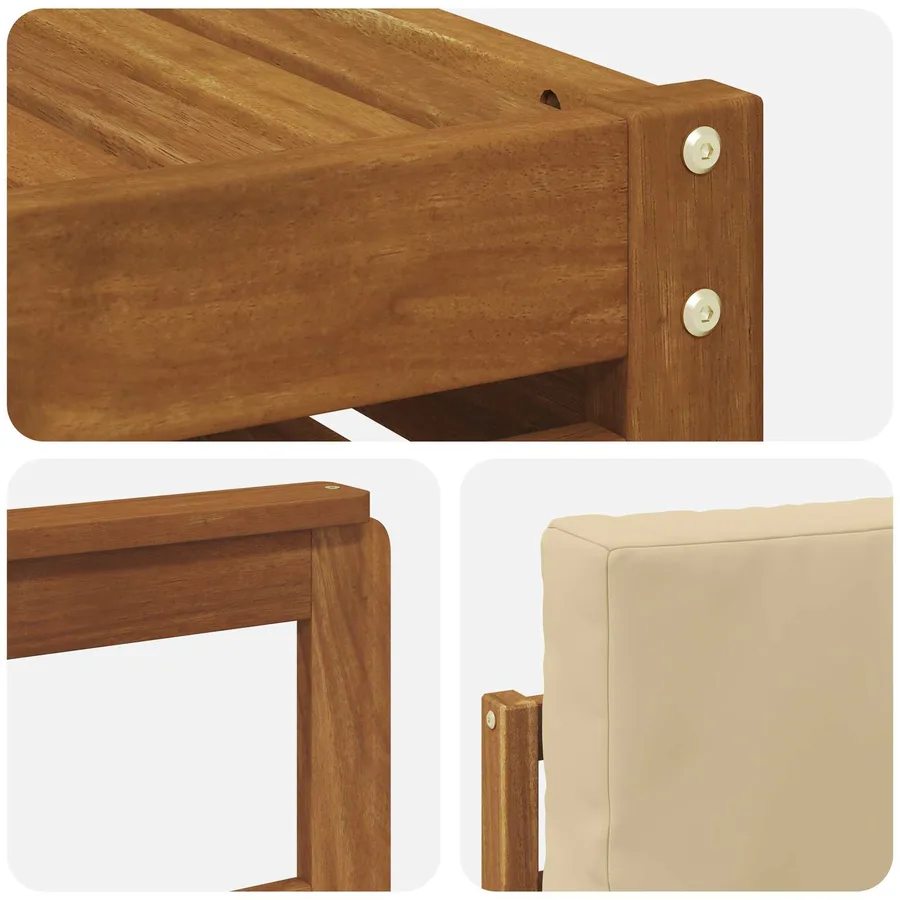 Ensemble de canapés d'extérieur 7 pcs Naturel et Beige - 7