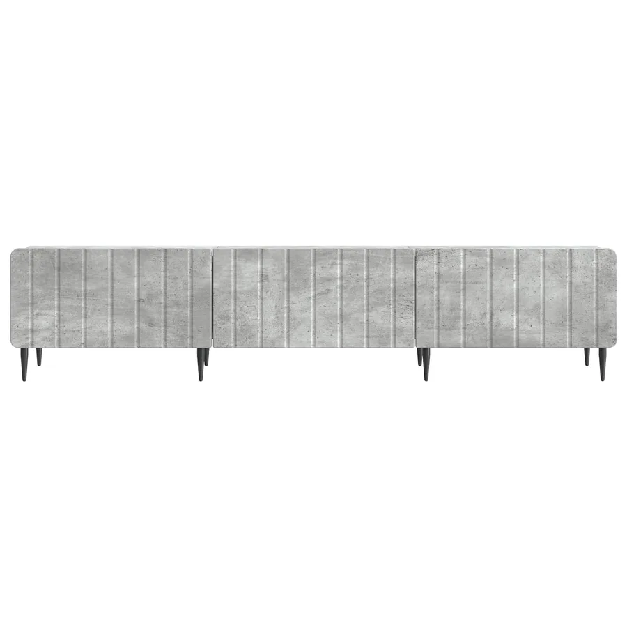 Meuble TV Gris béton 147 x 34,5 x 32 cm Bois d'ingénierie - 6
