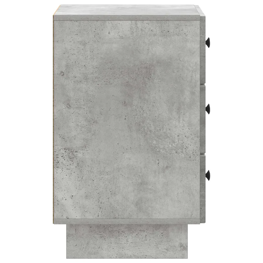 Cabinet de chevet avec tiroir Gris béton 43 x 41 x 66,5 cm - 6
