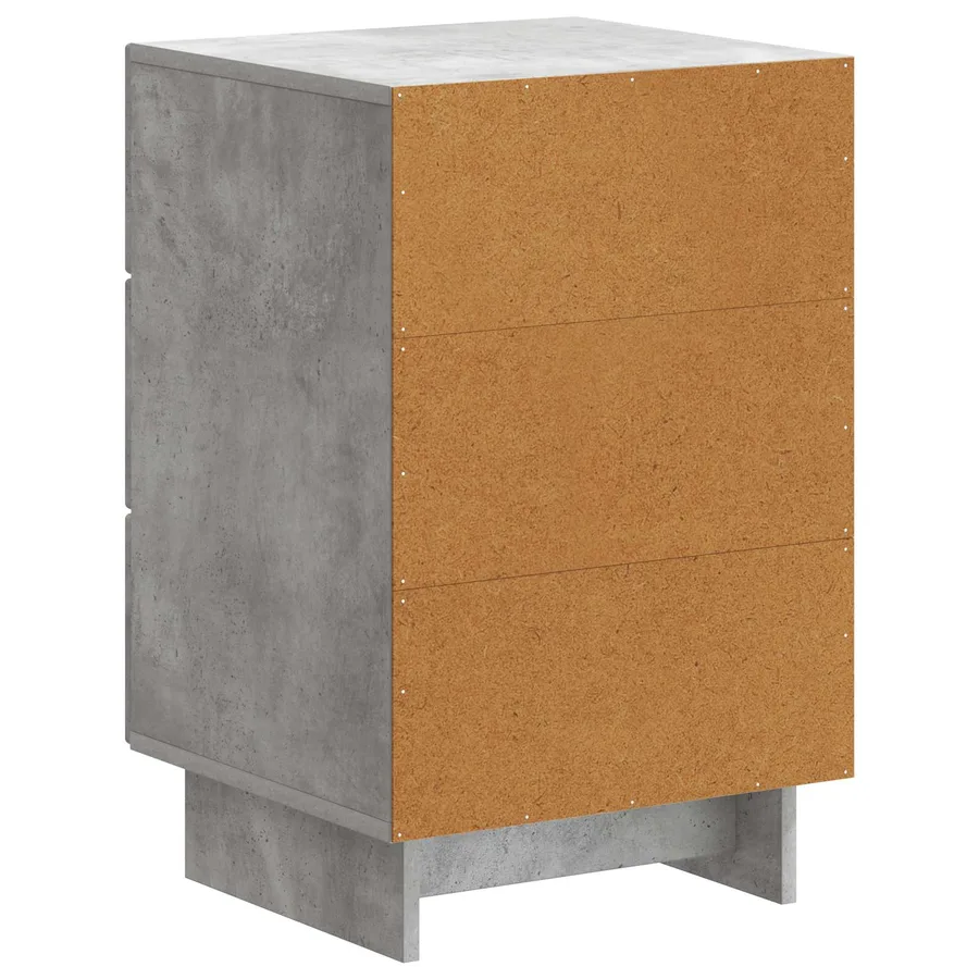 Cabinet de chevet avec tiroir Gris béton 43 x 41 x 66,5 cm - 7