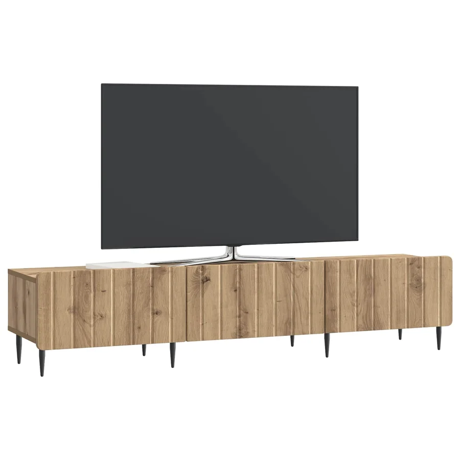 Meuble TV 147 x 34,5 x 32 cm Chêne artisanal Bois d'ingénierie - 3