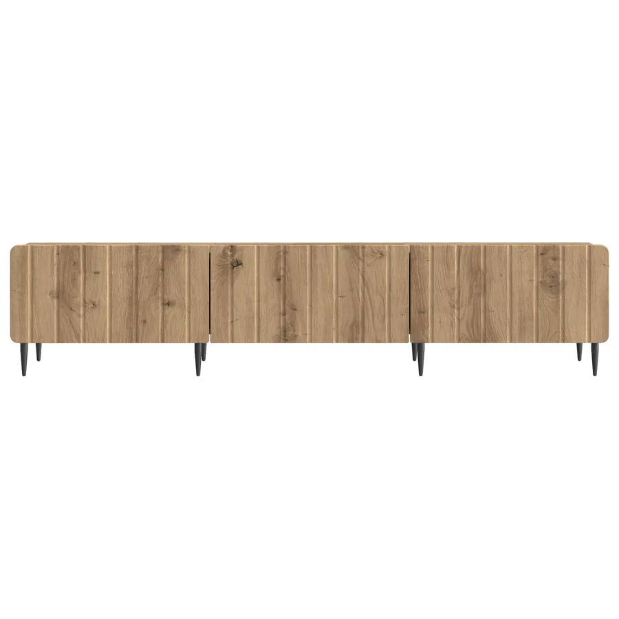 Meuble TV 147 x 34,5 x 32 cm Chêne artisanal Bois d'ingénierie - 6