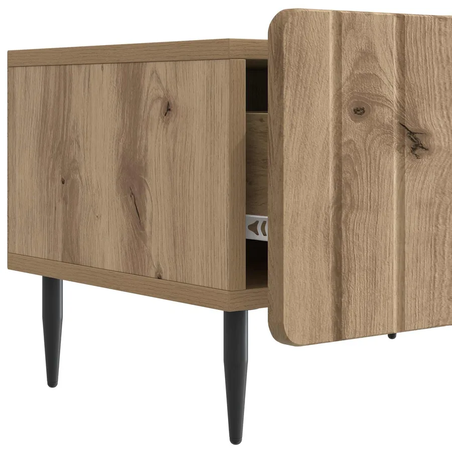 Meuble TV 147 x 34,5 x 32 cm Chêne artisanal Bois d'ingénierie - 9