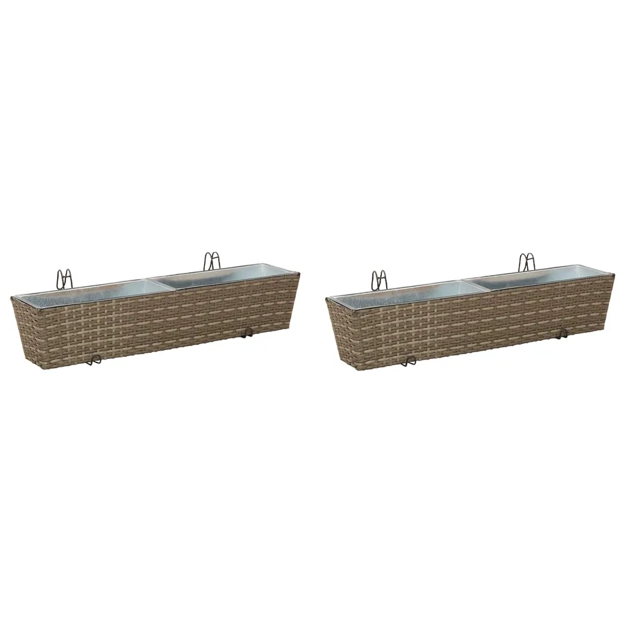 Garde-Corps 2 pcs 80 x 17 x 17 cm Métал - 2