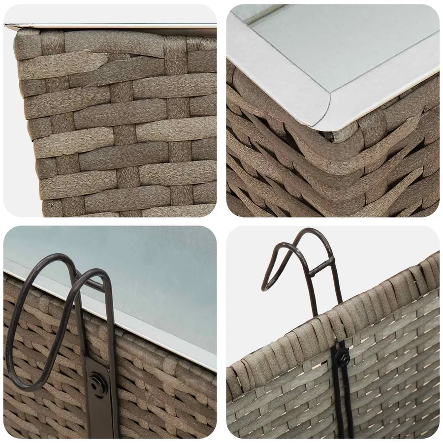 Garde-Corps 2 pcs 80 x 17 x 17 cm Métал - 8