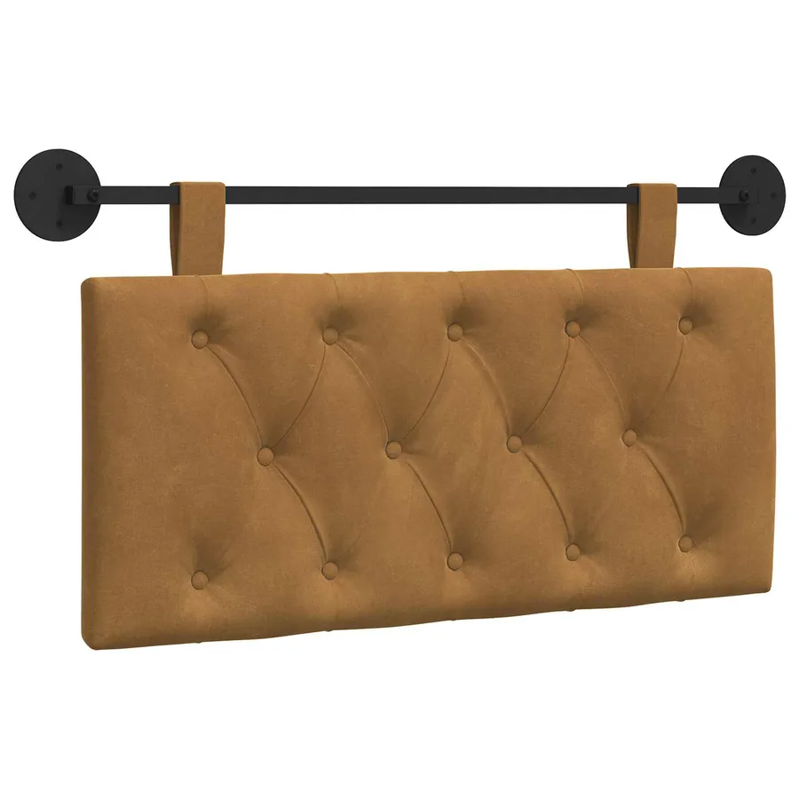 Tête de lit suspendue Avec lumière LED Marron Velours - 2