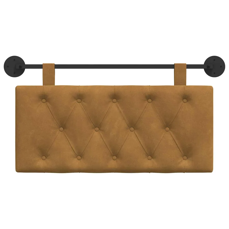 Tête de lit suspendue Avec lumière LED Marron Velours - 5