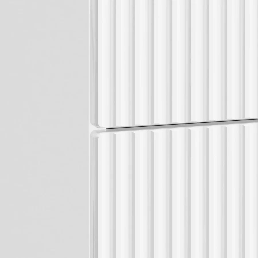 Cabinet de chevet 2 pcs Blanc brillant 43 x 34,5 x 48 cm - 8