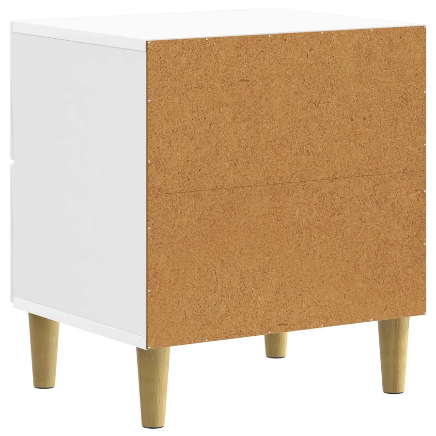 Cabinet de chevet 2 pcs Blanc brillant 43 x 34,5 x 48 cm - 9