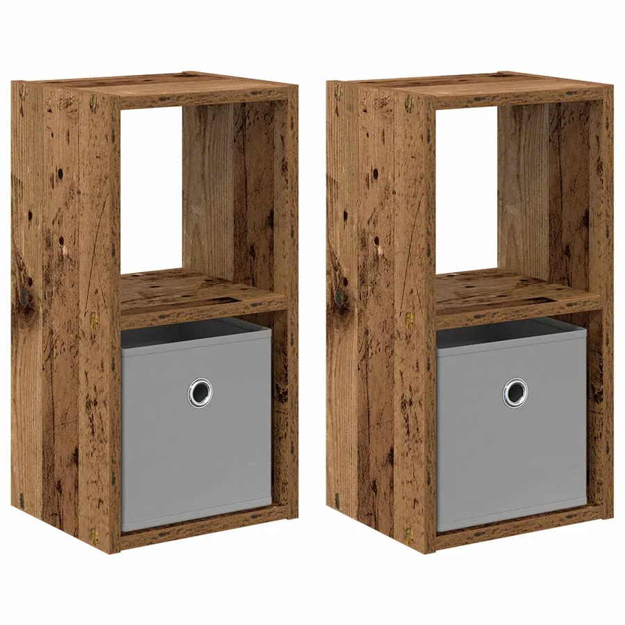 Table de chevet 2 pcs Bois ancien 25,5 x 22 x 49,5 cm - 2