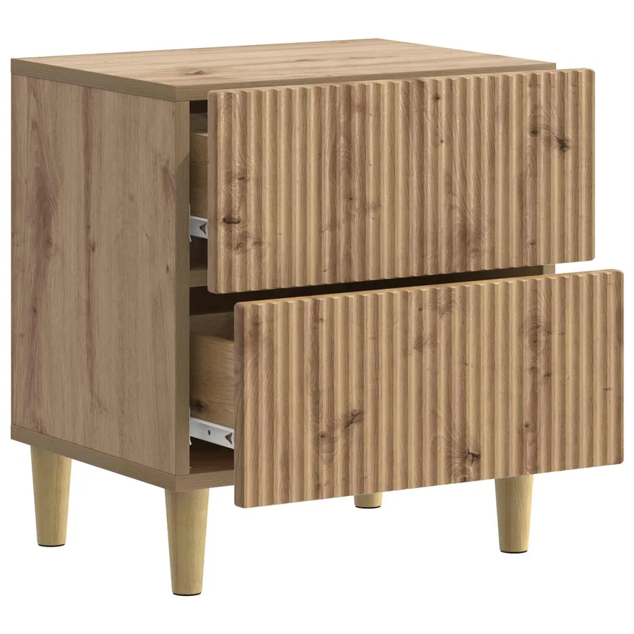 Cabinet de chevet Chêne artisanal 43 x 34,5 x 48 cm - 4