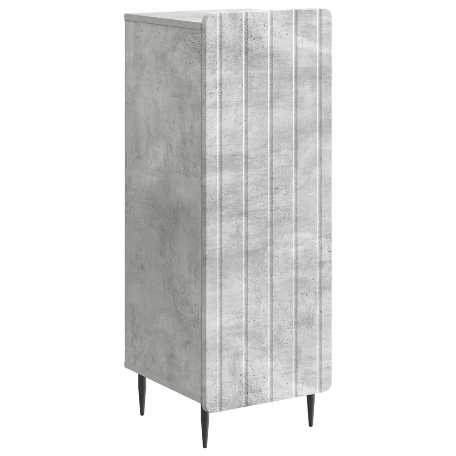Buffet Gris béton 34,5 x 33 x 92 cm Bois d'ingénierie - 2