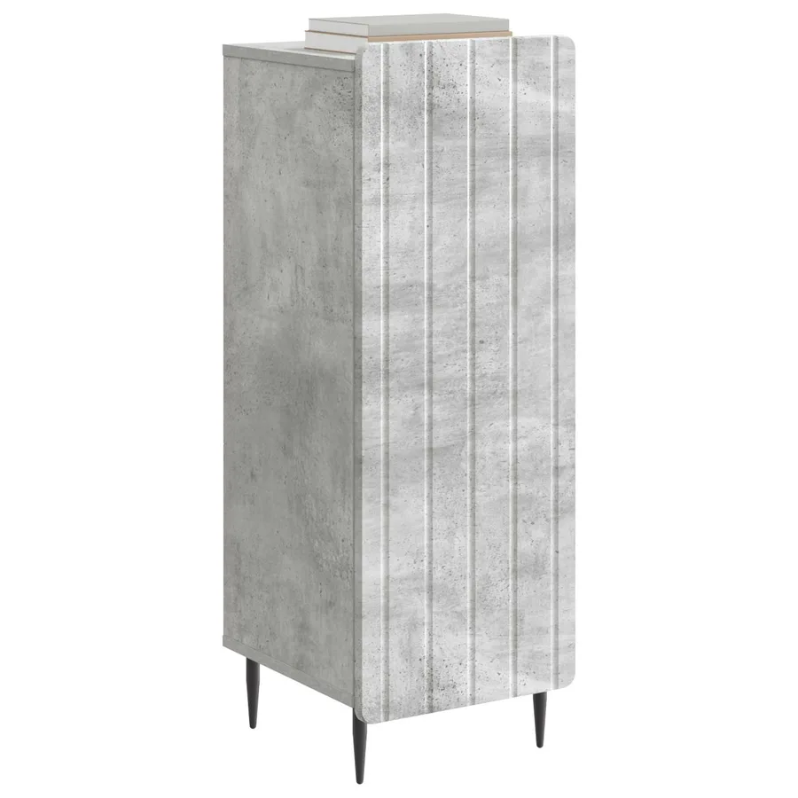 Buffet Gris béton 34,5 x 33 x 92 cm Bois d'ingénierie - 3