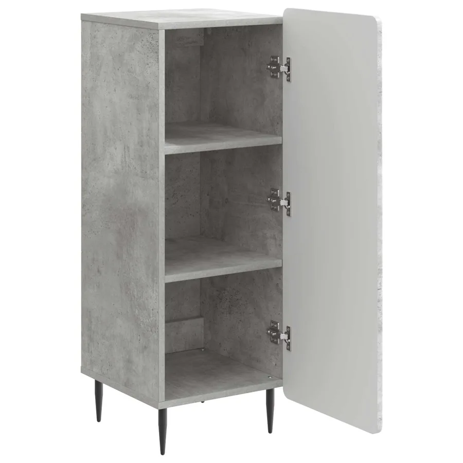 Buffet Gris béton 34,5 x 33 x 92 cm Bois d'ingénierie - 5