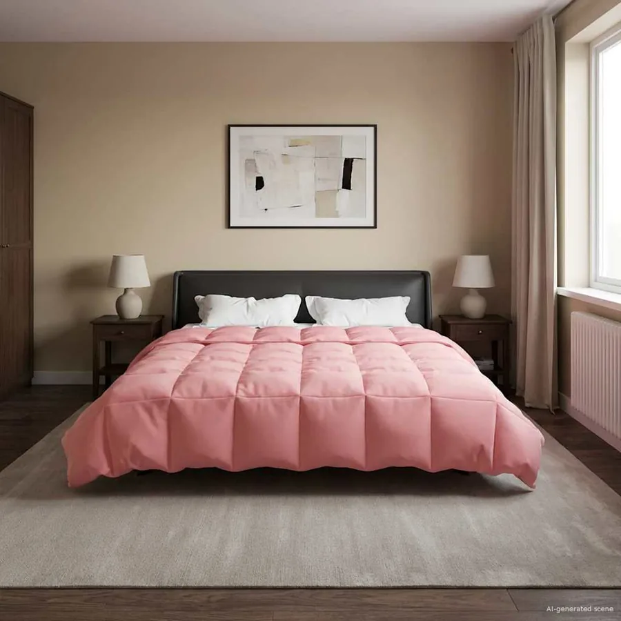 Duvet d'hiver Matelassé Rose 200 x 240 cm Microfibre