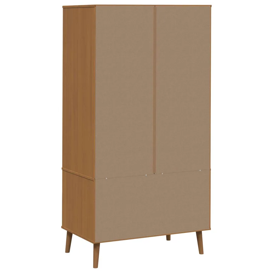 Armoire MOLDE Caramel 90 x 55 x 175 cm Bois de pin massif - 7