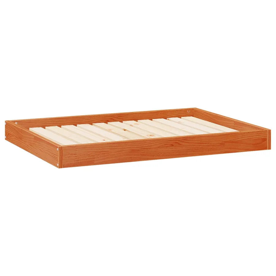 Lit pour Chien Cire marron 101,5 x 74 x 9 cm Bois de Pin Massif - 2