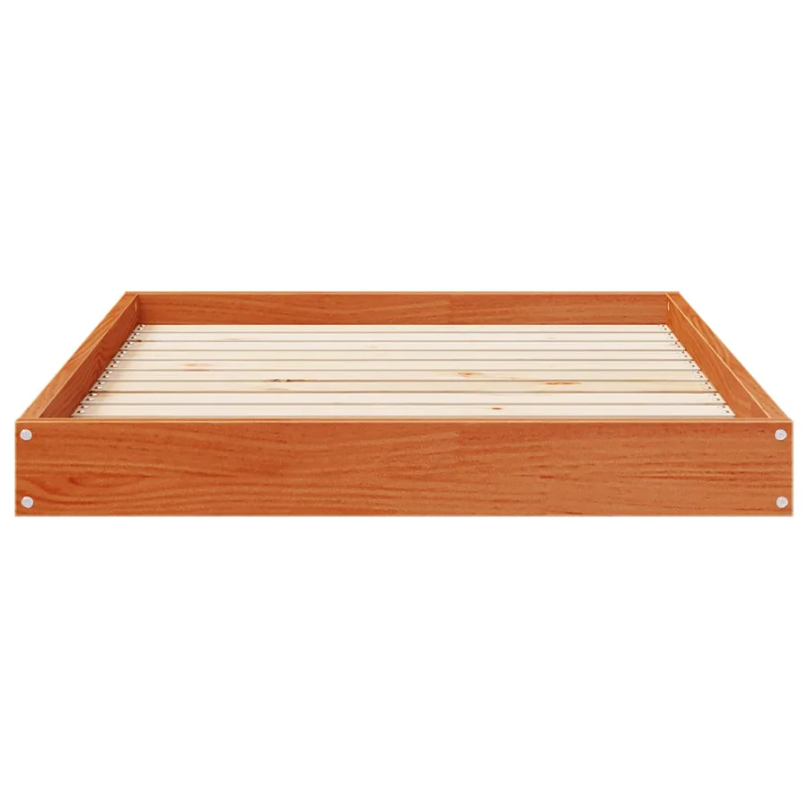 Lit pour Chien Cire marron 101,5 x 74 x 9 cm Bois de Pin Massif - 6