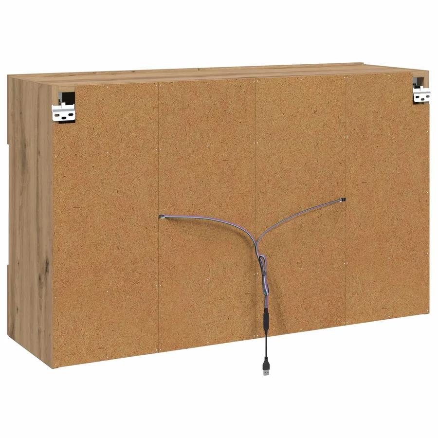 Meuble TV mural 98,5 x 30 x 60,5 cm Chêne artisanal - 8
