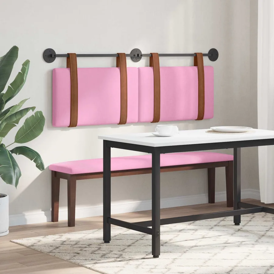 Tête de lit suspendue Rose PU antique - 4
