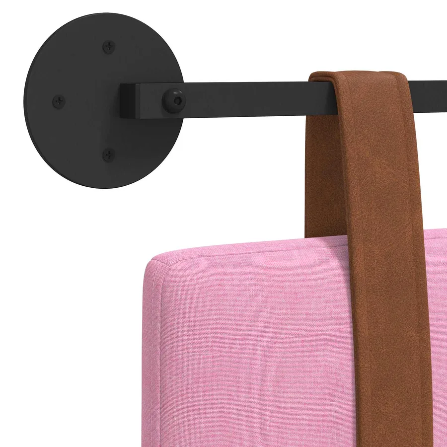 Tête de lit suspendue Rose PU antique - 9
