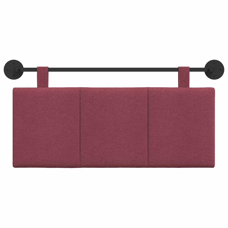 Tête de lit suspendue Bordeaux tissu - 5