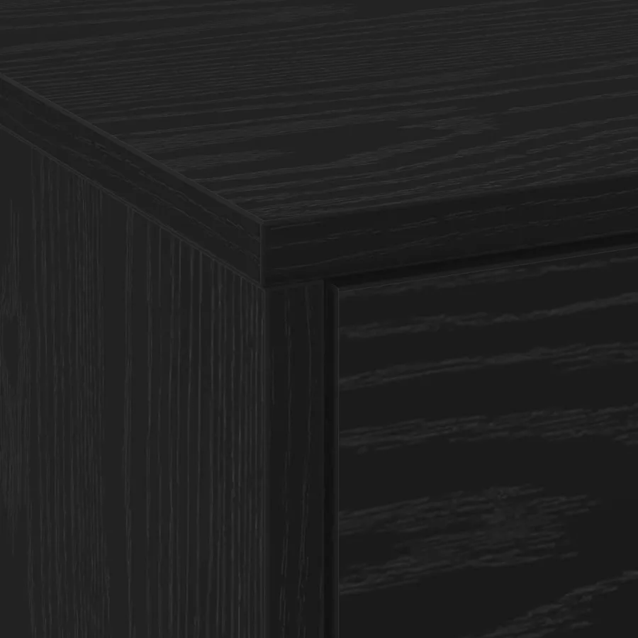 Meuble TV Chêne noir 165 x 34 x 40 cm Bois d'ingénierie - 8