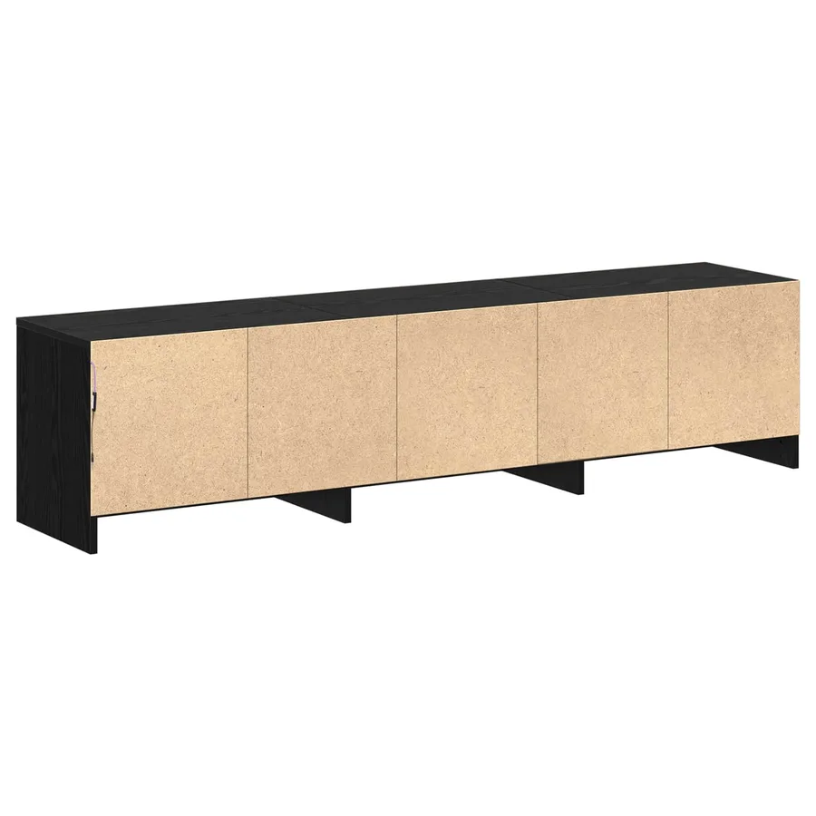Meuble TV Chêne noir 165 x 34 x 40 cm Bois d'ingénierie - 9