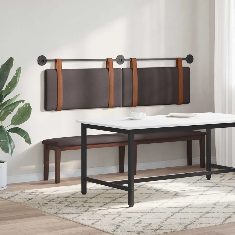 Tête de lit suspendue Marron foncé PU antique - 4