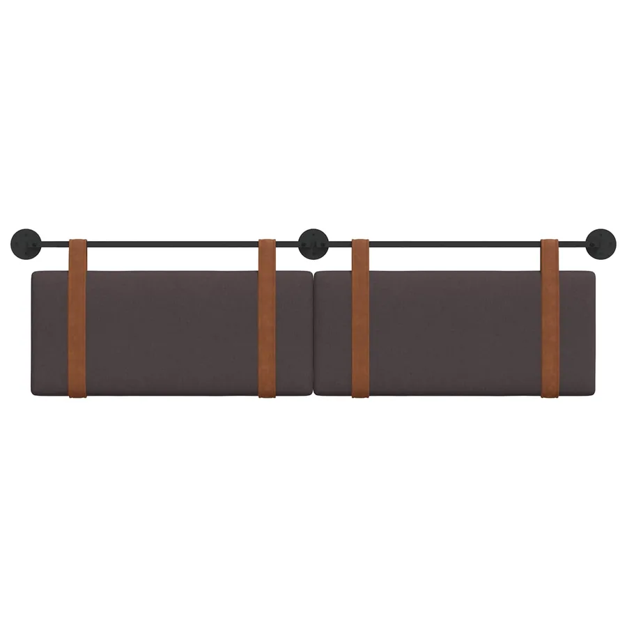 Tête de lit suspendue Marron foncé PU antique - 5
