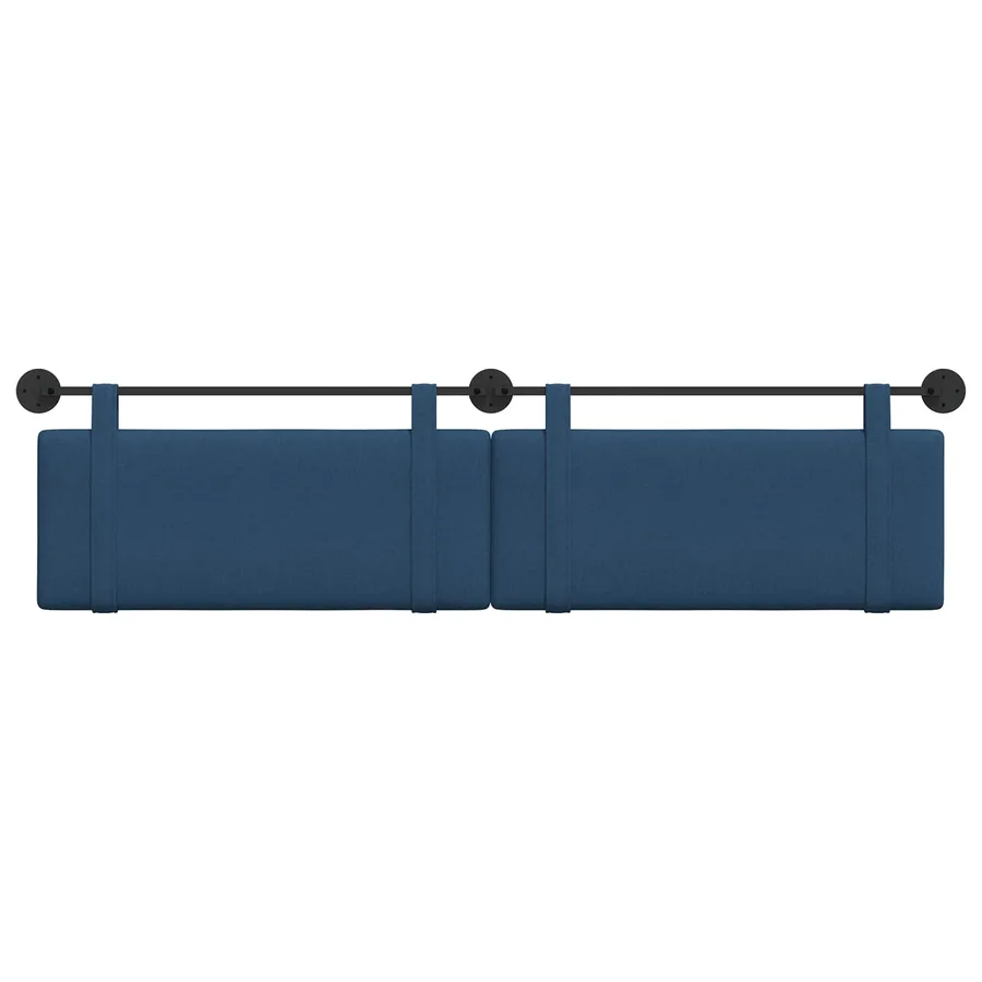 Tête de lit suspendue Bleu Tissu - 5