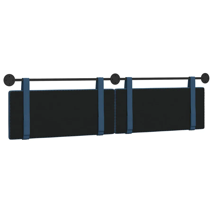 Tête de lit suspendue Bleu Tissu - 7