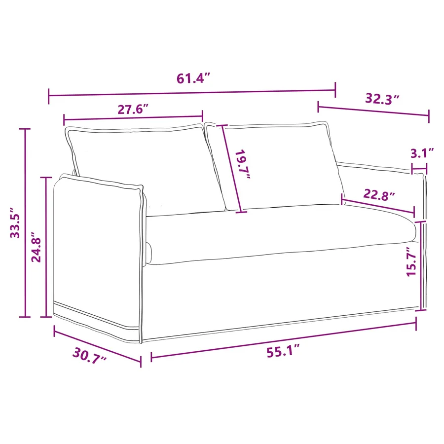Ensemble de Canapés 2 pcs Gris foncé 156 x 82 x 85 cm Tissu - 12