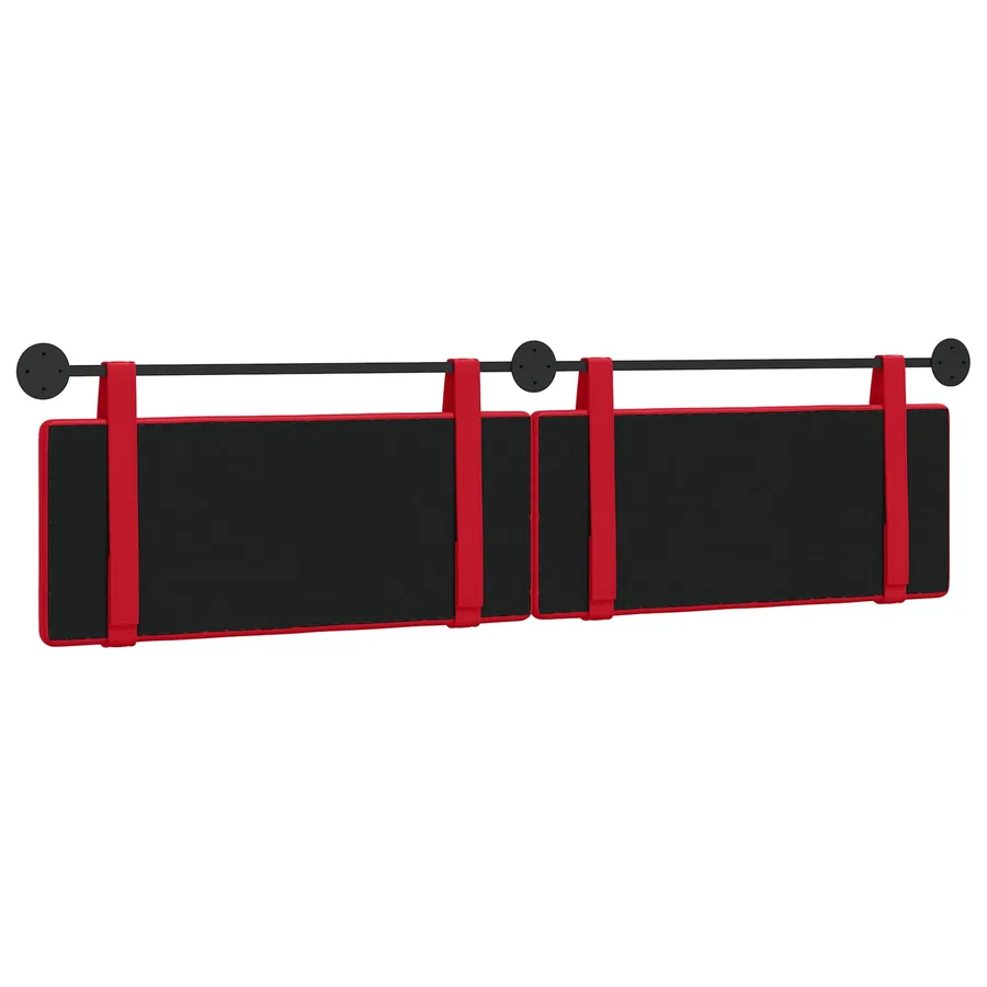 Tête de lit suspendue Rouge Simili cuir - 7