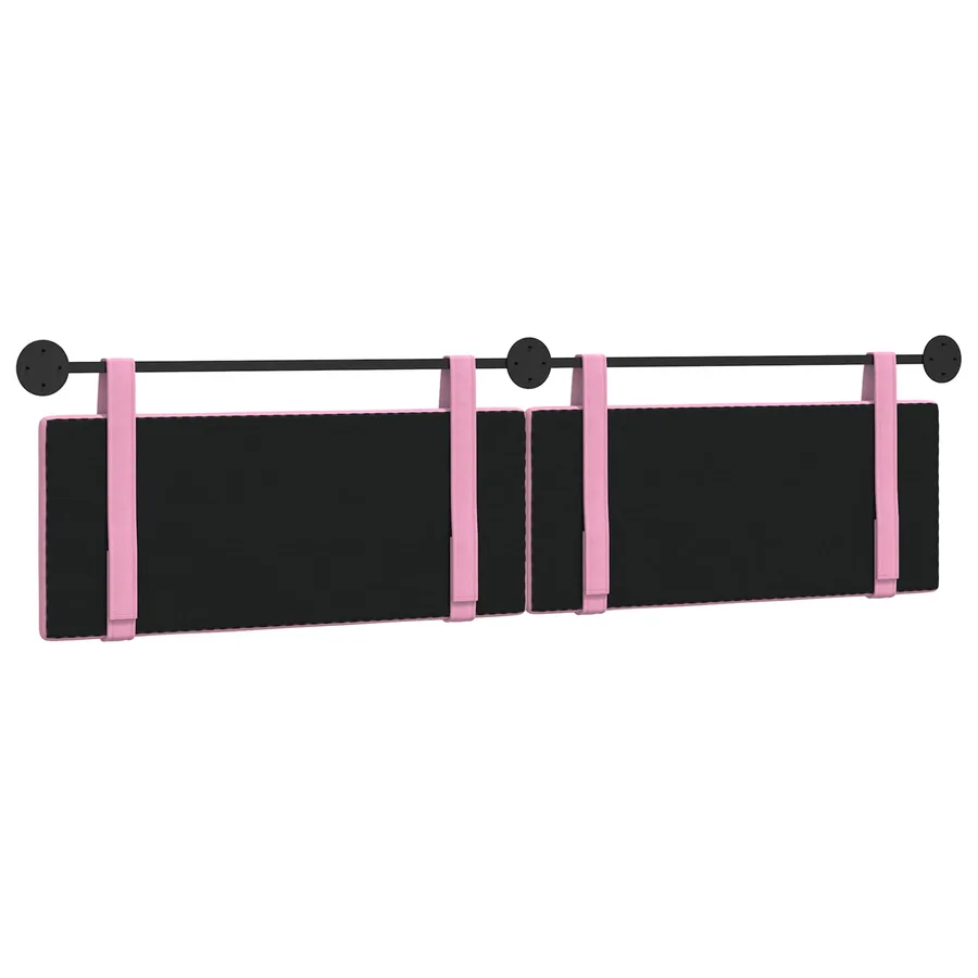 Tête de lit suspendue Rose Tissu - 7