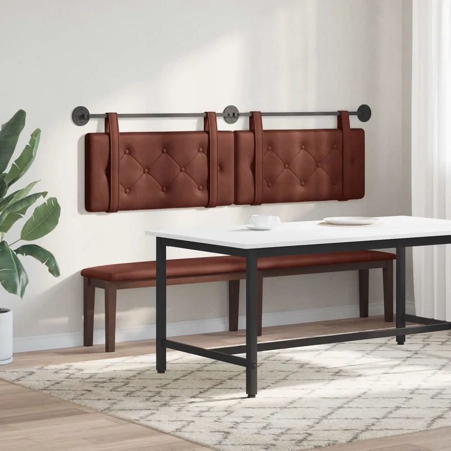 Tête de lit suspendue Brun Brillant PU antique - 4